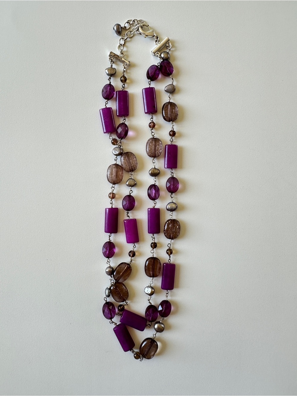 Purple Multi-Bead Women's Necklace